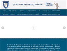 Tablet Screenshot of institutodeposgradoenderecho.com.mx